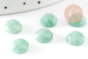 Cabochon rond aventurine naturelle facetté 7.5mm, cabochon création bijoux pierre, X1 G9374