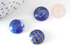 Cabochon rond bleu lapis lazulis, cabochon rond, cabochon pierre, lapis lazulis naturel,14mm, pierre naturelle, X1 G2596