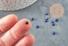 Cabochon rond bleu lapis lazulis, cabochon rond, cabochon pierre, lapis lazulis naturel,4mm, pierre naturelle, X1 G2655