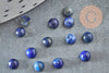 Cabochon rond bleu lapis lazulis naturel 4mm, cabochon pierre naturelle, x1 (G2655)