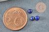 Cabochon rond bleu lapis lazulis naturel 4mm, cabochon pierre naturelle, x1 (G2655)