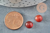 Cabochon rond cornaline orange 8mm, cabochon pour création de bijoux en pierre, X1 G9087