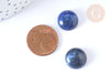 Cabochon rond dôme Lapis Lazulis naturel 14mm, fabrication bijoux pierre naturelle, X1 G7095