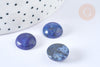 Cabochon rond dôme Lapis Lazulis naturel 14mm, fabrication bijoux pierre naturelle, X1 G7095