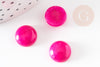 Cabochon rond jade naturel rose fuchsia 12mm, cabochon rond, jade naturel,jade rose, création bijoux pierre naturelle, X1 G9362