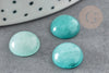 Cabochon rond jade vert aqua, pierre naturelle, jade naturel, pierre verte dôme, 12mm, X1 G0700