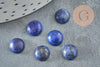 Cabochon rond lapis lazuli naturel 8mm, cabochon création bijoux pierre, X1 G8796