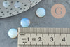 Cabochon rond opalite blanche, cabochon opalite,cabochon rond pierre,création bijoux, cabochon pierre,8mm, X1 G0565