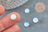 Cabochon rond opalite blanche, cabochon opalite,cabochon rond pierre,création bijoux, cabochon pierre,8mm, X1 G0565