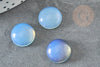 Cabochon rond opalite blanche,cabochon opalite,cabochon rond pierre ,14mm, X1 G2283