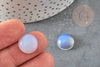 Cabochon rond opalite blanche,cabochon opalite,cabochon rond pierre ,14mm, X1 G2283