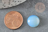 Cabochon rond opalite blanche,cabochon opalite,cabochon rond pierre ,14mm, x1 G2283