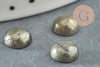 Cabochon rond pyrite grise, cabochon pyrite naturelle 8mm, cabochon pierre, creation bijoux,pierre naturelle, X1 G0766