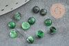 Cabochon rond rubis sur zoisite, cabochon rond,zoisite naturelle,cabochon pierre, création 4mm, X1 G2781