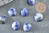 Cabochon rond sodalite bleue, cabochon rond,sodalite naturelle,8mm, pierre naturelle, X1 G0423