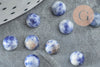 Cabochon rond sodalite bleue, fournitures créatives, cabochon rond,sodalite naturelle,6mm, pierre naturelle, X1 G0172