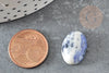 Cabochon sodalite bleue, bijou cabochon pierre naturelle,cabochon ovale, 13x18mm,pierre naturelle, X1 G2659