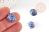 Cabochon sodalite bleue, cabochon pierre,cabochon rond, sodalite naturelle,14mm, pierre naturelle, x1 G2246