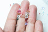 Cabochon strass cristal coloré, cabochon verre et cristal, strass onglerie, customisation,1.6mm, le gramme G4142