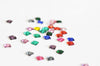 Cabochon strass multicolore carré, cabochon plastique,strass couture,création,customisation,5mm,lot de 5 grammes-G1555