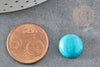 Cabochon turquoise, cabochon rond, turquoise naturelle, pierre naturelle,12mm, X1 G1747