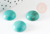 Cabochon turquoise verte, cabochon rond, turquoise naturelle, cabochon turquoise,pierre naturelle,15mm, X1 G2554