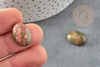 Cabochon unakite, cabochon ovale,unakite naturelle,cabochon turquoise, 18x13mm,18x13mm, X1 G2482