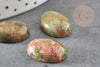 Cabochon unakite, cabochon ovale,unakite naturelle,cabochon turquoise, 18x13mm,18x13mm, X1 G2482