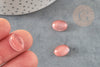 Cabochon watermelon stone rose, cabochon ovale, bijou pierre,cabochon 14mm, Cabochon verre, X1 G1316