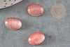 Cabochon watermelon stone rose, cabochon ovale, bijou pierre,cabochon 14mm, Cabochon verre, X1 G1316