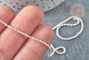 Chaine boules facettées blanche laiton doré 1,5mm , chaine création bijoux,grossiste chaine,lot de 5 mètres G7832