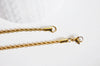 Chaine complète acier dorée 14k torsadée,collier doré,sans nickel,chaine complète,2.5mm,50cm X1 G1474