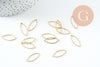 Charms marquise laiton brut 20x8mm, pendentif géométrique création bijoux, x50 G0017