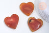 Coeur agate naturelle orange druze, agate naturelle roulée, pierre semi-precieuse, séance lithothérapie, 47mm, X1 G5651