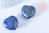 Coeur lapis lazulis naturel,lapis naturel roulé, pierre semi-precieuse, séance lithothérapie, 29.5mm, X1 G6774