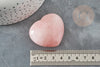 Coeur quartz rose naturel 45mm, quartz rose naturel roulé, pierre semi-precieuse, séance lithothérapie, X1 G9183