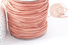 Cordon Polyester métal rigide vieux rose 2mm,création pour scrapbooking, X 1M G9003