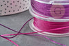 Cordon rose fuchsia Métallisé tressé polyester 1mm, cordon métallisé pour bijoux, X 1mètre G8172