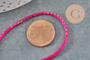 Cordon rose fuchsia or, fabrication bijoux, création bijoux,ruban mariage, scrapbooking, largeur 1.5mm, X 1mètre G3760