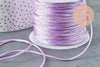 Cordon rose violet or, fabrication bijoux, création bijoux,ruban mariage scrapbooking, largeur 1.5mm, X 1mètre G3722