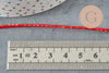 Cordon rouge or, fabrication bijoux, création bijoux,ruban mariage, scrapbooking, largeur 1.5mm, X 1mètre G3369