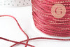 Cordon rouge or, fabrication bijoux,ruban mariage, scrapbooking, largeur 1.8mm, X1 mètre G8244