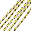 Cordon tressé marron jaune fluo fil doré, cordon pour bijoux,cordon multicolore scrapbooking, X 1mètre G6211