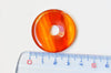 EP Pendentif donut cornaline 35mm,Pendentif bijoux,pendentif pierre, pierre naturelle, cornaline naturelle,création bijoux, x1 G3977