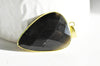 EP Pendentif ovale agate noire,Pendentif pour bijoux, pendentif pierre,pierre naturelle, agate naturelle,agate noire,création bijoux,40mm,G2517