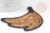 Ecusson brodé à repasser banane jaune doré customisation vêtement 94mm, écusson thermocollant fruit,patch brodé, x1,G2860