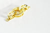 Fermoir à clipser anneaux laiton doré 18k strass, grand fermoir qualité, fermoir doré, fermoir luxe,25.5mm, x1 G2996