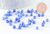 Grosses perles de rocaille bleu tendre 4mm, perles rocaille, grosse perles, bleu opaque, x10 Gr (G3817)