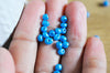 Grosses perles de rocaille bleues irisées peut btes 4mm, fourniture créative, perles rocaille, grosse perles, bleu transparent irisé,10 grammes G3813