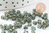 Grosses perles de rocaille gris transparent, perles rocaille, grosse perles grises, création bijoux,4mm, x10 Gr (G3740)